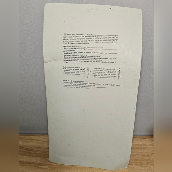 Vintage 90's 10 Easter Egg Blow Mold Sting Lights New In Package - Picture 4 of 5